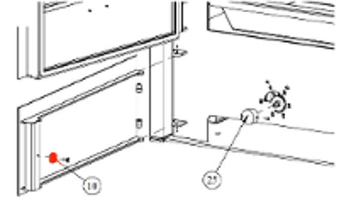 Fireplace Prato Plus verrouillage porte de compartiment  bois