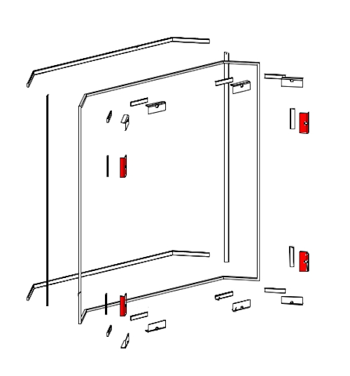 Fireplace Scirocco support de vitre kit gauche/droit