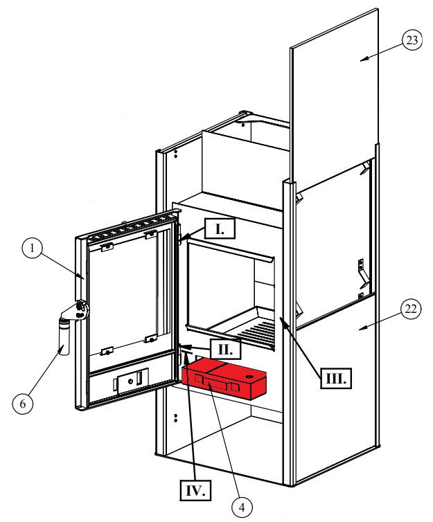 Fireplace Cremona cendrier