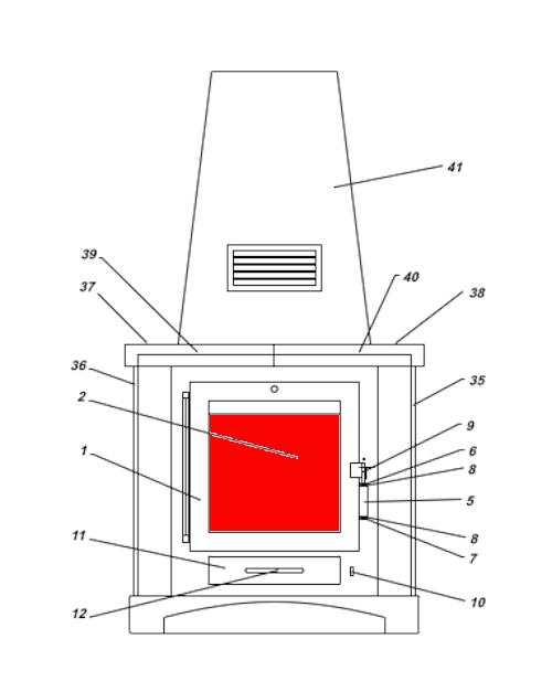 Fireplace Carrara vitre